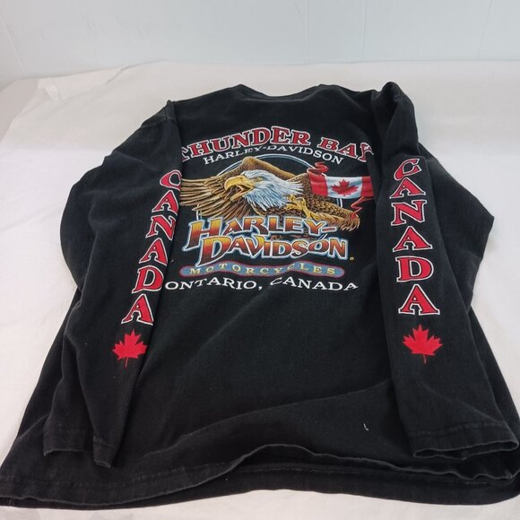 Harley-Davidson Other - Harley-Davidson Men's Shirt M Thunder Bay Ontario Canada Long Sleeve 3 Buttons